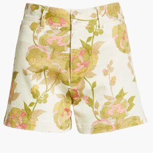 Rebecca Taylor Floral Stretch Cotton Twill Shorts
